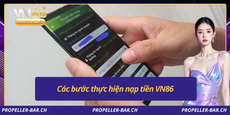 Các bước thực hiện nạp tiền VN86