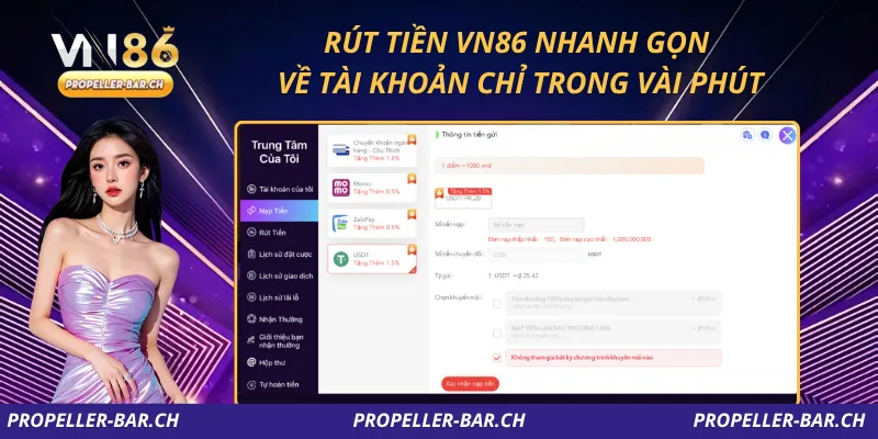 Rút Tiền VN86 Nhanh Gọn – Về Tài Khoản Chỉ Trong Vài Phút